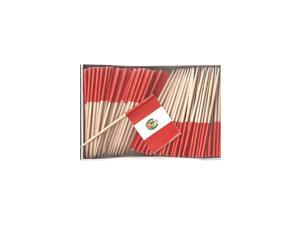 Box of 100 Country Toothpick Flags, 100 Small Mini International Flag Cupcake Toothpicks or Cocktail Picks (Peru) Box of 100 Country Toothpick Flags, 100 Small Mini International Flag Cupcake Toothpicks or Cocktail Picks (Peru)