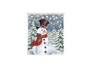 Christmas Shower Curtains, Snowman Cloth Shower Curtains in Bath, Winter Holiday Bathroom Shower Curtains Rings Xmas Home Decor 60x72 Inches Christmas Shower Curtains, Snowman Cloth Shower Curtains in Bath, Winter Holiday Bathroom Shower Curtains Rings Xmas Home Decor 60x72 Inches