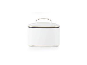 SPADE Library Lane Navy Sugar Bowl with Lid, 1.20 LB, White SPADE Library Lane Navy Sugar Bowl with Lid, 1.20 LB, White
