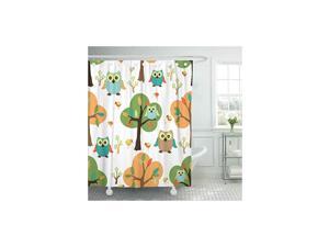 72"x72" Shower Curtain Waterproof Home Decor Animal Cute Owl in The Forest Design Pattern Baby Bird Birds Branch Cartoon Color Picture Print Polyester Fabric Adjustable Hook 72"x72" Shower Curtain Waterproof Home Decor Animal Cute Owl in The Forest Design Pattern Baby Bird Birds Branch Cartoon Color Picture Print Polyester Fabric Adjustable Hook