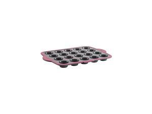 Structure Pro Silicone Muffin Pan, 20 Cup, Grey/Pink