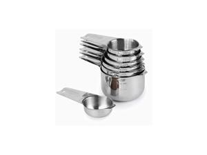 Measuring Cups Set of 7 with 1/8 Cup Coffee Scoop, Stainless Steel Metal Measuring Cup, 7 Piece Stackable Set with Spout Measuring Cups Set of 7 with 1/8 Cup Coffee Scoop, Stainless Steel Metal Measuring Cup, 7 Piece Stackable Set with Spout