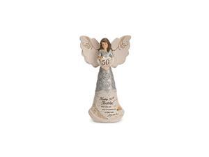 82414 Elements Happy 50th Birthday May Today and All of Your Tomorrows be Filled with Joy and Love 6 Inch Angel Figurine