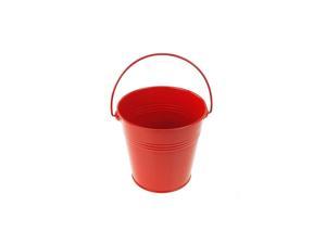Firefly Imports Metal Pail Buckets Party Favor, 5-Inch, Red, 5"