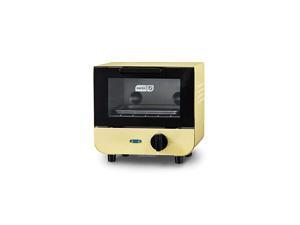 DMTO100GBPY04 Mini Toaster Oven Cooker for Bread, Bagels, Cookies, Pizza, Paninis & More with Baking Tray, Rack, Auto Shut Off Feature, Yellow DMTO100GBPY04 Mini Toaster Oven Cooker for Bread, Bagels, Cookies, Pizza, Paninis & More with Baking Tray, Rack, Auto Shut Off Feature, Yellow