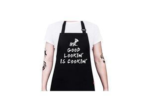 Funny Barbecue rates black chefs apron 2 pockets adjustable neck 2 back ties