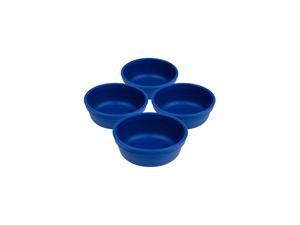 Made in USA 4pk -12 oz. Bowls | Made from Eco Friendly Heavyweight Recycled Milk Jugs - Virtually Indestructible | BPA Free | Navy Blue