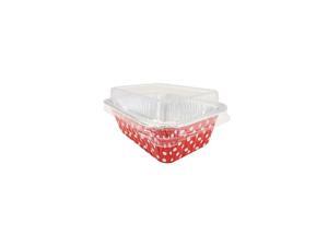 Disposable Aluminum Mini 6 Ounce Individual Sized Loaf Pans #4004 Color & Lid Options (Red Polka Dot- with Lids, 1000) Disposable Aluminum Mini 6 Ounce Individual Sized Loaf Pans #4004 Color & Lid Options (Red Polka Dot- with Lids, 1000)
