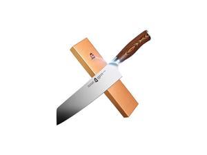 Kiritsuke Knife - Chinese Chef’s Knife - High Carbon German Stainless Steel Asian Kitchen Knife- Ergonomic Pakkawood Handle Cutlery - 8.5 inch - Fiery Phoenix Series