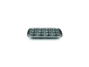 Advanced Muffin Nonstick 12-Cup Cupcake Tin With Silicone Grips, Gray