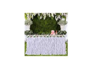 14ft White Curly Willow Tulle Ruffle Table Skirt for Baby Shower,Wedding,Birthday Party,Tutu Table Skirt for Rectangle Table (L 14(ft) H 30in) 14ft White Curly Willow Tulle Ruffle Table Skirt for Baby Shower,Wedding,Birthday Party,Tutu Table Skirt for Rectangle Table (L 14(ft) H 30in)