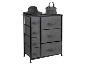 Dresser with Drawers - Furniture Storage Tower Unit for Bedroom, Hallway, Closet, Office Organization - Steel Frame, Wood Top, Easy Pull Fabric Bins (Black/Charcoal) Dresser with Drawers - Furniture Storage Tower Unit for Bedroom, Hallway, Closet, Office Organization - Steel Frame, Wood Top, Easy Pull Fabric Bins (Black/Charcoal)