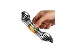 Measuring Spoons Set Stainless Steel Dual Sided Stackable Teaspoon for Measuring Dry and Liquid Ingredients