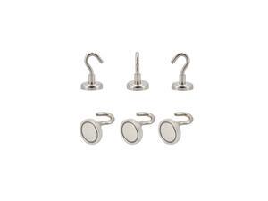Magnetic Hooks Refrigerator,Cruise Ship Accessories, 50LBS Super Magnets with Neodymium Rare Earth for Hanging, Door Holder, Keys, Home, Office, Refrigerators, BBQ, Pack of 6.