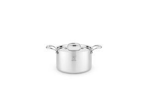 Steel 3 Quart Saucepan - Titanium Strengthened 316Ti Stainless Steel with 5-Ply Construction - Induction-Ready and Fully Clad, Made in USA Steel 3 Quart Saucepan - Titanium Strengthened 316Ti Stainless Steel with 5-Ply Construction - Induction-Ready and Fully Clad, Made in USA