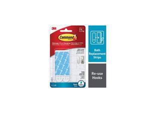 Bath Large Water-Resistant Adhesive Refill Strips, 4-Large Strips, Re-Hang Large Bath Hooks or Caddies Bath Large Water-Resistant Adhesive Refill Strips, 4-Large Strips, Re-Hang Large Bath Hooks or Caddies