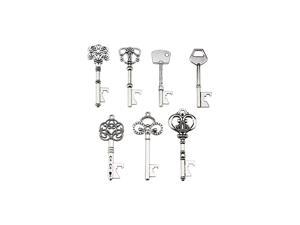 Bottle Openers - Assorted Vintage Skeleton s, Wedding Party Favors (Pack of 70, Silver)
