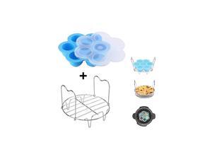 Steamer Rack Trivet with Handles for Instant Pot/Electric Pressure Cookers 6Qt/8Qt Steamer Rack Trivet with Handles for Instant Pot/Electric Pressure Cookers 6Qt/8Qt