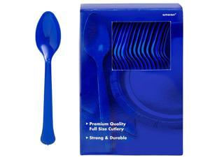 Plastic Spoons, One Size, Bright Royal Blue (43601.105)