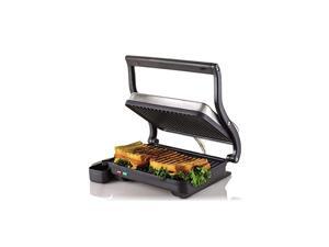 Electric Indoor Panini Press Grill with Non-Stick Double Flat Cooking Plate & Removable Drip Tray, Countertop Sandwich Maker Toaster Easy Storage & Clean Perfect for Breakfast, Silver GP0620BR Electric Indoor Panini Press Grill with Non-Stick Double Flat Cooking Plate & Removable Drip Tray, Countertop Sandwich Maker Toaster Easy Storage & Clean Perfect for Breakfast, Silver GP0620BR