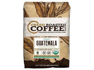 Roasted Coffee, Organic Guatemalan Huehuetenango, Medium Roast, Fair Trade Kosher, Whole Bean, 5 Pound