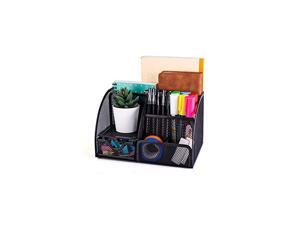 Office Desk Organizer and Accessories, Mesh Desk Organizer with 6 Compartments + Drawer Office Desk Organizer and Accessories, Mesh Desk Organizer with 6 Compartments + Drawer
