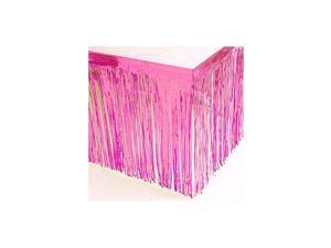 29x108-Inch Metallic Fringe Table Skirt Banner Pink 29x108-Inch Metallic Fringe Table Skirt Banner Pink