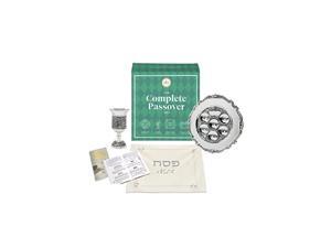 Complete Passover Seder All-In-One Matching Seder Plate & Kiddush Cup - Matzah Cover - Haggadah Complete Passover Seder All-In-One Matching Seder Plate & Kiddush Cup - Matzah Cover - Haggadah