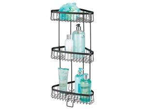 Metal 3-Tier Bathroom Corner Shower Shelf - Free Standing Vertical Unit Storage Shelves - for Organizing Soaps, Shampoos, Conditioner, Fash Face, Body Scrubs, Body Washes - Matte Black Metal 3-Tier Bathroom Corner Shower Shelf - Free Standing Vertical Unit Storage Shelves - for Organizing Soaps, Shampoos, Conditioner, Fash Face, Body Scrubs, Body Washes - Matte Black