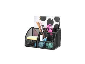 Mesh Desk Organizer Office with 7 Compartments + Drawer /Desk Tidy Candy /Pen Holder/Multifunctional Organizer EX348 Black Mesh Desk Organizer Office with 7 Compartments + Drawer /Desk Tidy Candy /Pen Holder/Multifunctional Organizer EX348 Black