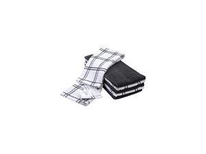 Kitchen Towels (16”x 26”, 6 Pack) – Large Cotton Kitchen Hand Towels – Window Pane Design – 400 GSM Highly Absorbent Tea Towels Set with Hanging Loop – Grey Kitchen Towels (16”x 26”, 6 Pack) – Large Cotton Kitchen Hand Towels – Window Pane Design – 400 GSM Highly Absorbent Tea Towels Set with Hanging Loop – Grey