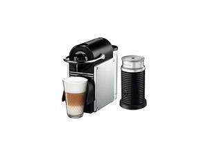 Pixie Coffee and Espresso Machine by DeLonghi with Aeroccino, Aluminum Pixie Coffee and Espresso Machine by DeLonghi with Aeroccino, Aluminum