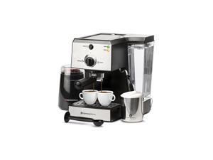 Pc All-In-One Espresso Machine & Cappuccino Maker Barista Bundle Set w/ Built-In Steamer & Frother (Inc: Coffee Bean Grinder, Portafilter, Milk Frothing Cup, Spoon/Tamper & 2 Cups), Stainless Steel Pc All-In-One Espresso Machine & Cappuccino Maker Barista Bundle Set w/ Built-In Steamer & Frother (Inc: Coffee Bean Grinder, Portafilter, Milk Frothing Cup, Spoon/Tamper & 2 Cups), Stainless Steel