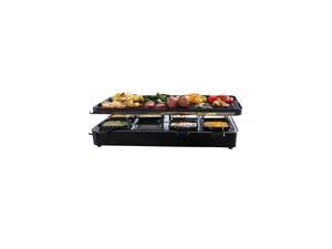 Raclette Grill for Eight People, Includes Granite Cooking Stone, Reversible Non-Stick Grilling Surface, and 8 Paddles - Great for a Family Get Together or Party Raclette Grill for Eight People, Includes Granite Cooking Stone, Reversible Non-Stick Grilling Surface, and 8 Paddles - Great for a Family Get Together or Party