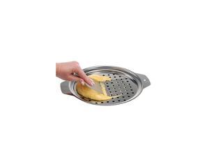 Stainless Steel Spaetzle Maker Lid with Scraper Traditional German Egg Noodle Maker Pan Pot Spaghetti Strainer