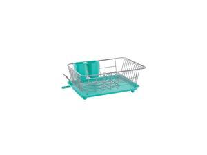 Compact Dish Rack, One Size, Aqua Compact Dish Rack, One Size, Aqua