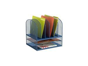 Onyx Mesh 2 Tray/6 Sorter Desktop Organizer 3255BU, Blue Powder Coat Finish, Durable Steel Mesh Construction, Space-saving Functionality Onyx Mesh 2 Tray/6 Sorter Desktop Organizer 3255BU, Blue Powder Coat Finish, Durable Steel Mesh Construction, Space-saving Functionality