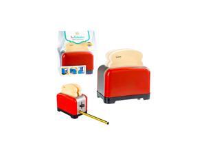 Novelty Toaster Sticky Note Holder Desk Organiser Pen Pot Phone Stand with Sharpener – Red Novelty Toaster Sticky Note Holder Desk Organiser Pen Pot Phone Stand with Sharpener – Red