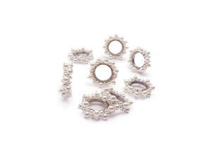Handmade Pearl Napkin Rings Set with Solid White Stainless Steel Metal Rings, 8 pics Handmade Pearl Napkin Rings Set with Solid White Stainless Steel Metal Rings, 8 pics
