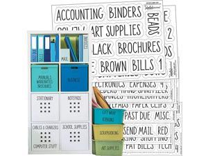 Office Labels – 138 Office, Crafts, School Supplies Names – Organization Label Sticker, Water Resistant Craft Labels for Bins, Baskets, Folders. Work Office Organization and Storage