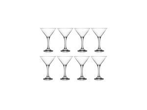 Milano Collection 8 Piece Stemmed Martini Glass Set - For Drinking Martinis, Manhattans, Vodka, Gin, and Cocktails (Martini Glass (6 oz))