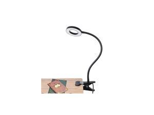 on Light Reading Lights, Dimmable LED USB Clamp Desk Light for Book, Bed Headboard, Bedroom, Office, 3 Light Modes 10 Brightness Switchable, Flexible Night Light, Adapter Included, 7W Black