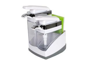 Sink Sider Duo with Sponge - White & Chrome Plating Sink Sider Duo with Sponge - White & Chrome Plating