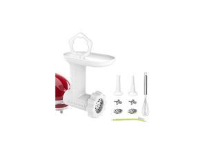 Meat Grinder Attachment For KitchenAid Stand Mixers Includes 2 Plates 2 Grind Blades 2 Sausage Filler Tubes, and 1 Cleaning Brush, Easy To Use Food Grinder Attachment For KitchenAid - White Meat Grinder Attachment For KitchenAid Stand Mixers Includes 2 Plates 2 Grind Blades 2 Sausage Filler Tubes, and 1 Cleaning Brush, Easy To Use Food Grinder Attachment For KitchenAid - White