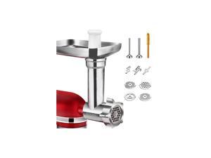 Food Grinder Attachments for KitchenAid Stand Mixers, Meat Grinder, Sausage Stuffer Includes Two Sausage Stuffer Tubes, Durable Perfect Attachment for KitchenAid Mixers, Sliver Food Grinder Attachments for KitchenAid Stand Mixers, Meat Grinder, Sausage Stuffer Includes Two Sausage Stuffer Tubes, Durable Perfect Attachment for KitchenAid Mixers, Sliver