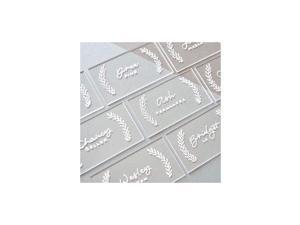 100pcs Clear Acrylic Place Cards for Wedding – Blank Rectangle Escort Acrylic Plates - Perfect for Dinner Parties, Table Numbers, Guest Name, Food Signs and Special Event Decoration, 3 1/2 x 2