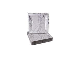 SQUARE CHARGER PLATES - 20pc (Marble - Silver) SQUARE CHARGER PLATES - 20pc (Marble - Silver)