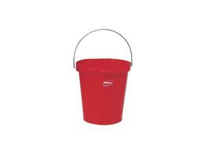 56864 Plastic Round Heavy Duty Pail with Stainless Steel Handle, 3 gal, Red 56864 Plastic Round Heavy Duty Pail with Stainless Steel Handle, 3 gal, Red