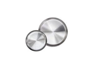 Matte Polished 10.0 inch 304 Stainless Steel Round Plates Dish Set, for Dinner Plate, Camping Outdoor Plate, Baby safe, Toddler, Kids, BPA Free, Pack of 2 (L (10.0"))