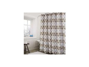 Fabric Shower Curtain, Moroccan Geometric Design Shower Curtain for Bathroom Heavy Textured Fabric Bath Curtain, 72 X 72 Inch, Taupe/Brown Fabric Shower Curtain, Moroccan Geometric Design Shower Curtain for Bathroom Heavy Textured Fabric Bath Curtain, 72 X 72 Inch, Taupe/Brown
